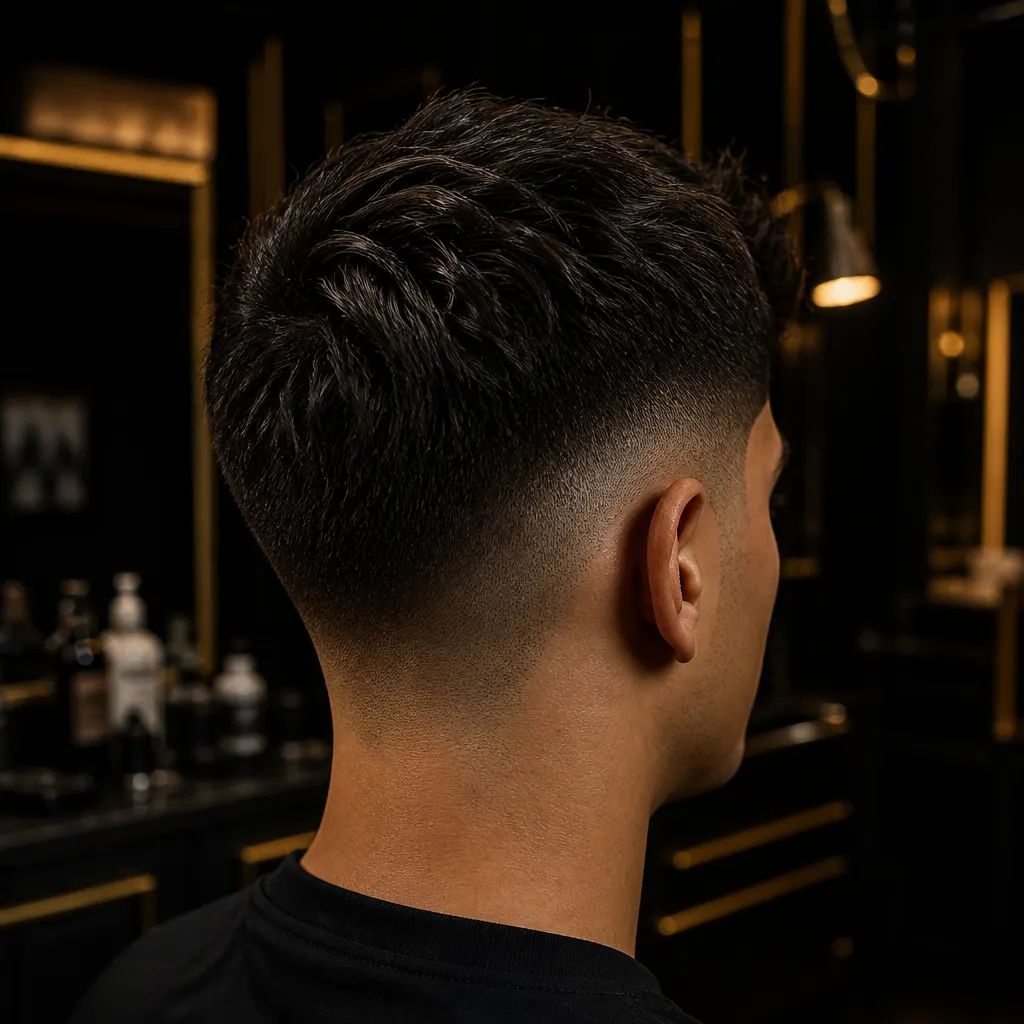 Finished textured crop with a low fade