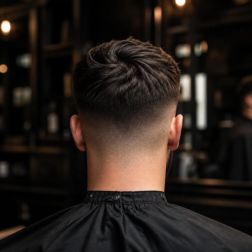 Sharp skin fade from the back